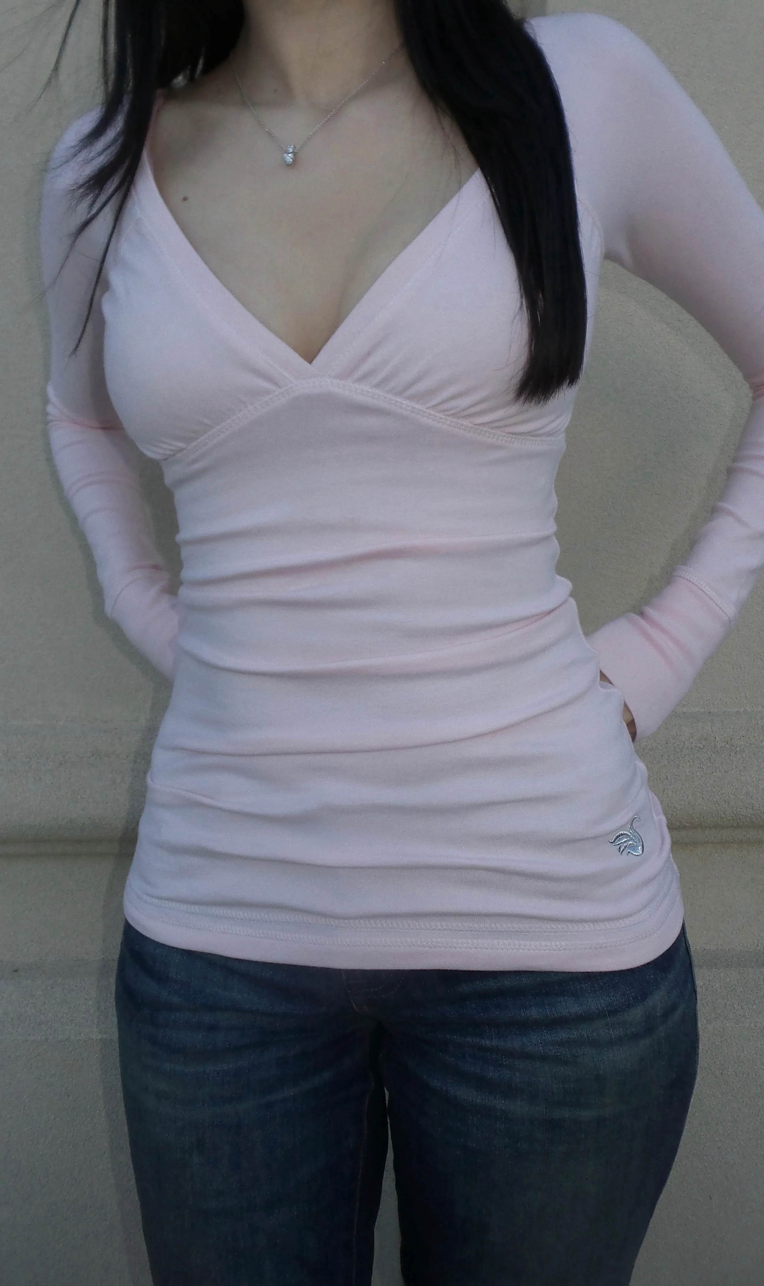 Light Pink 2000s Long Sleeve Top - Image 3
